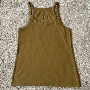 A New Day heather brown tank top